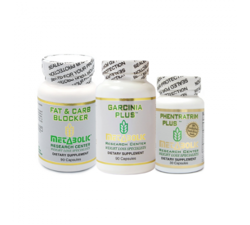 Metabolic Web Store MRC's Back to Basics Bundle including Phentratrim Plus 30 count, Garcinia Cambogia Plus 90 count, Fat and Carb Blocker 90 count