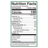 Key lime protein wafer bars nutrition label