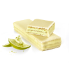 Beauty shot of Key Lime protein wafers showing the crispy wafer interior with lime wedges sprinkled with lime zest on the side