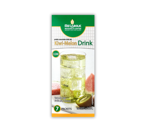 Kiwi Melon protein drink made by Metabolic Research Center box front