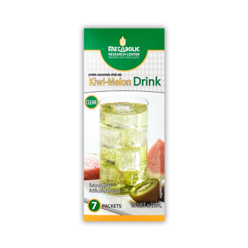 Kiwi Melon protein drink made by Metabolic Research Center box front